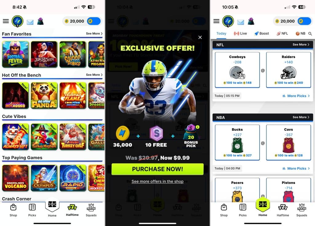 Thrillzz Casino App Screens