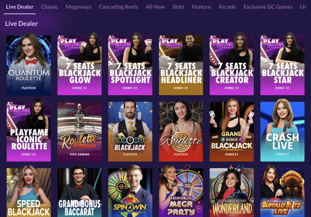 PlayFame Live Dealers